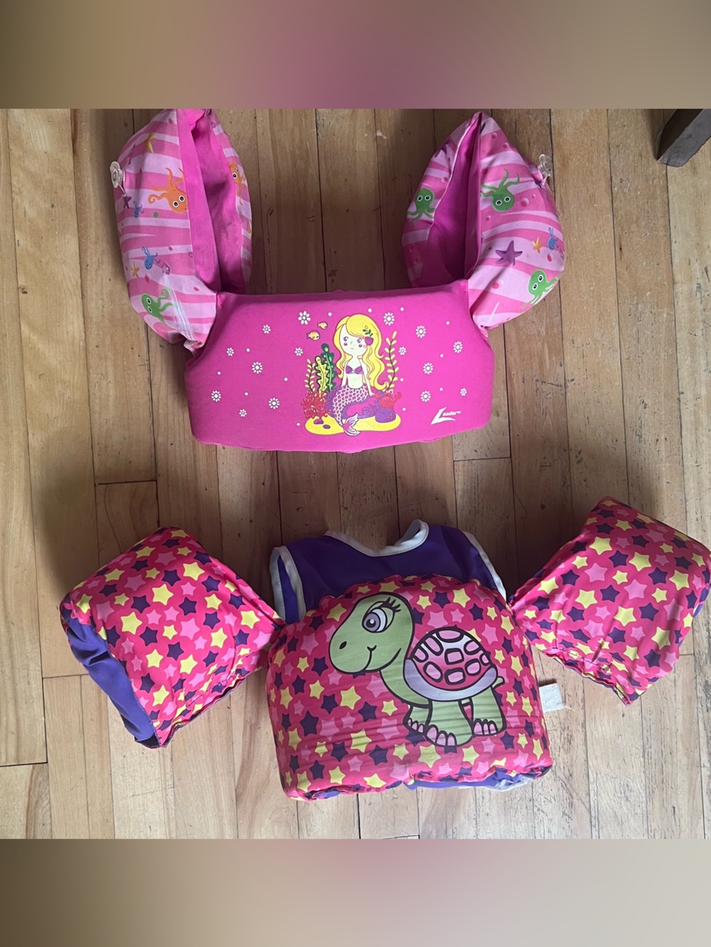 Kids Pink Turtle & Mermaid Swim Float Set